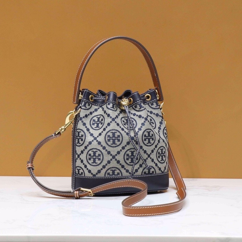 Tory Burch T Monogram Mini Bucket Bag
